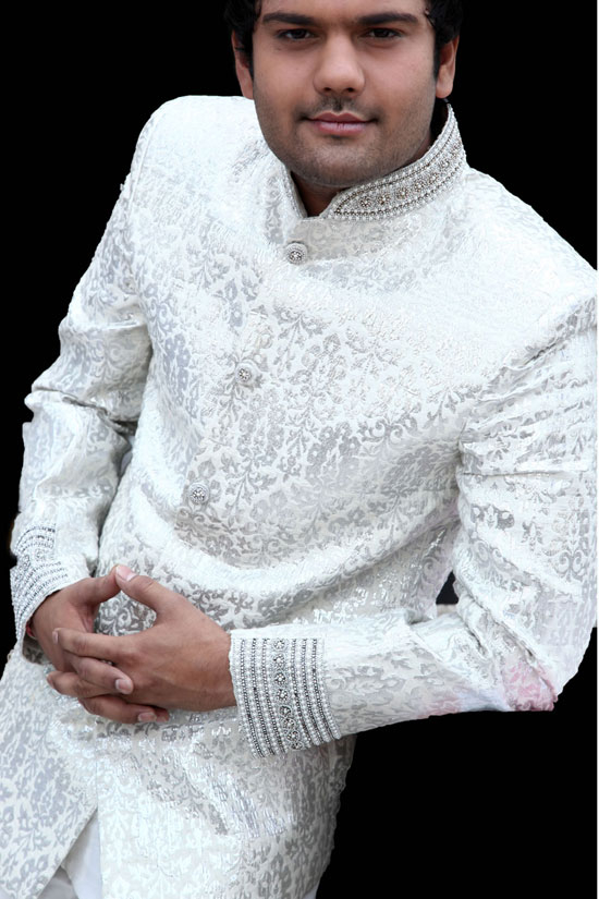 White jodhpuri clearance coat