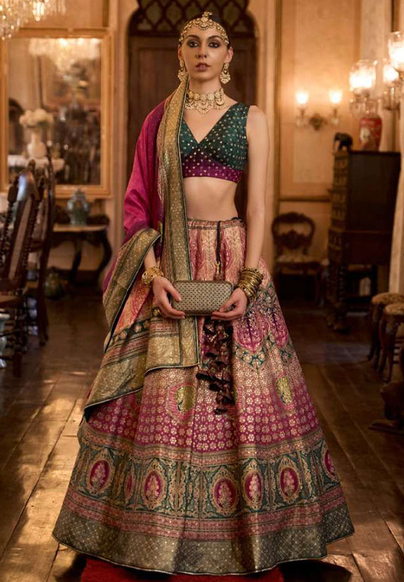 Rajwadi ghagra choli top