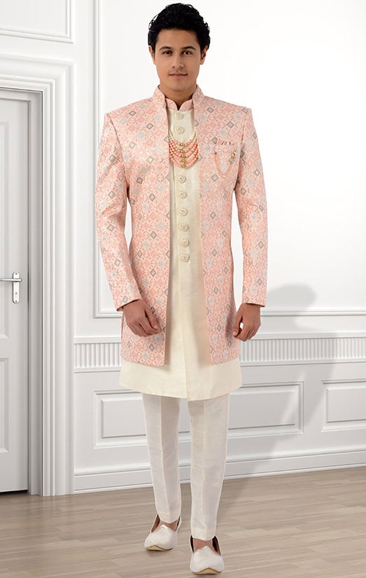 Coat discount style sherwani