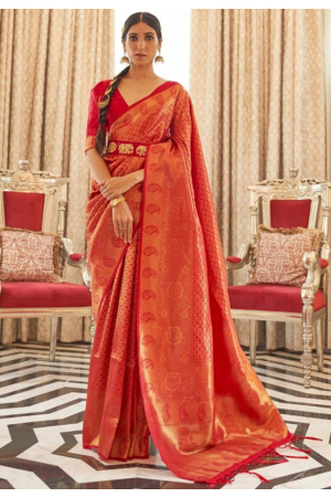 Gajari Weaving Handloom Silk Saree