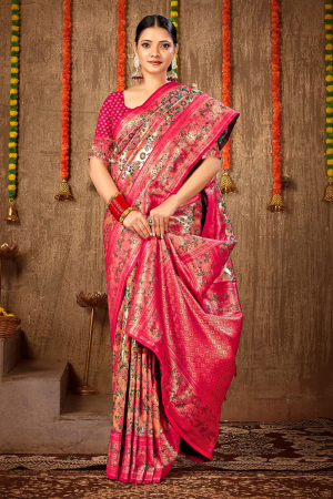 Golden Banarasi Silk Zari Woven Saree  