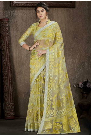 Royal Brasso Saree for Wedding in Stone Work