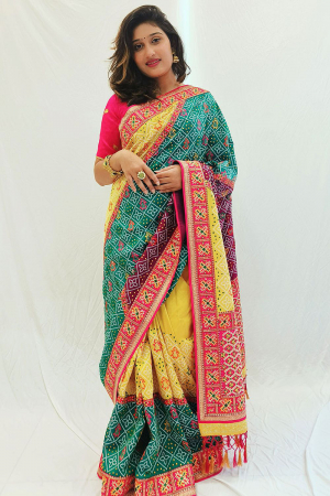Multicolor Silk Exclusive Embroidered Designer Saree