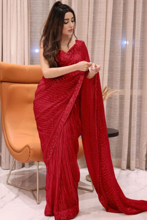 New model sarees for party outlet wear