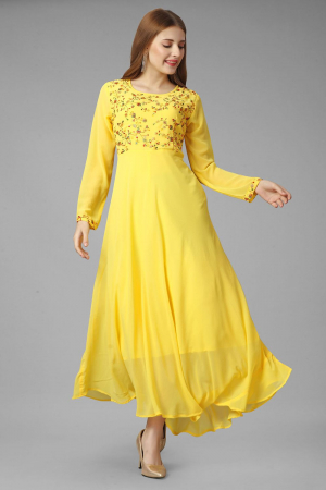Yellow Georgette Gown