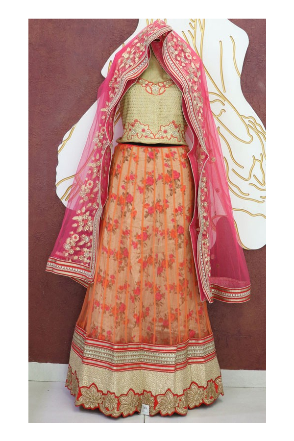 Buy online Aquamarine, Beige Net And Satin Lehenga from ethnic wear for  Women by Parvati for ₹8945 at 3% off | 2024 Limeroad.com