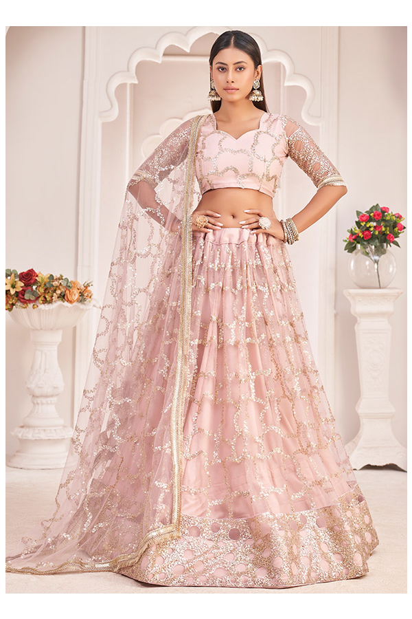 Designer Pink Lehenga Choli With Embroidery Sequence Work and Dupatta for  Women, Georgette Lehenga Choli , Wedding Bridesmaid Lehenga Choli - Etsy