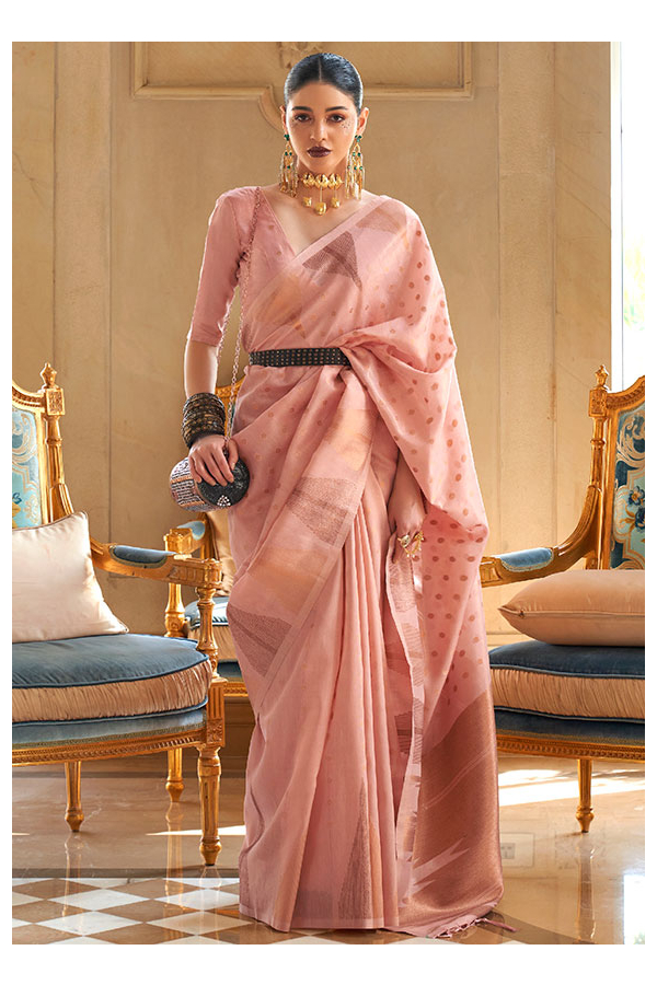 Buy INsthah Women's Banarasi Zari Tissue Saree (Pink) Online at Best Prices  in India - JioMart.