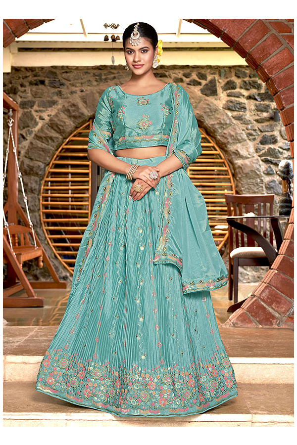 Sky Blue Heavy Designer Work Wedding/PartyWear Special Lehenga Choli -  Indian Heavy Anarkali Lehenga Gowns Sharara Sarees Pakistani Dresses in  USA/UK/Canada/UAE - IndiaBoulevard