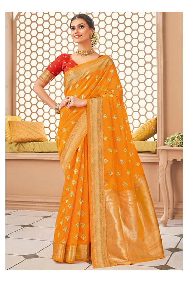 Orange Saree - Buy Orange Women's Sarees Online in USA