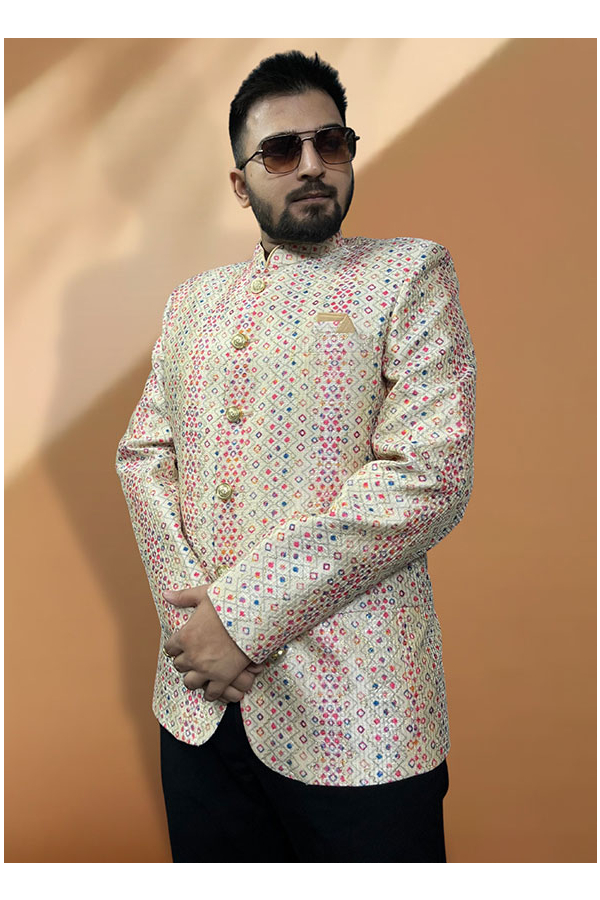 Printed jodhpuri outlet blazer