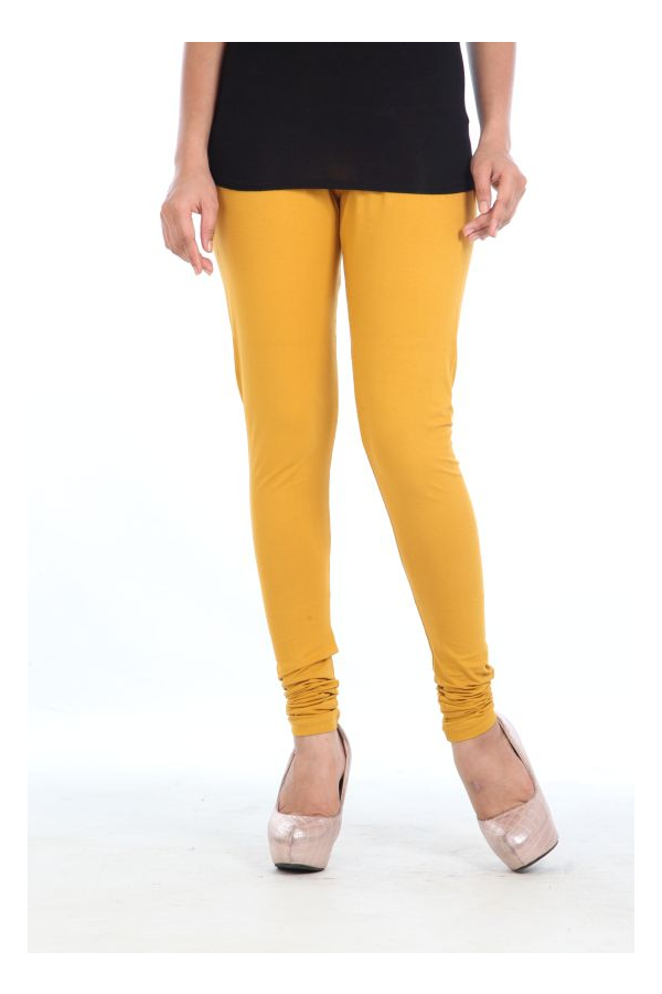 Buy TULSATTVA Women Pack of 2 White & Mustard Yellow Solid Three-Fourth  Length Leggings at Amazon.in