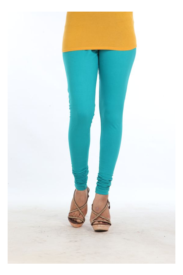 Straight Fit Plain Ladies Rama Green Cotton Legging at Rs 130 in Ranchi