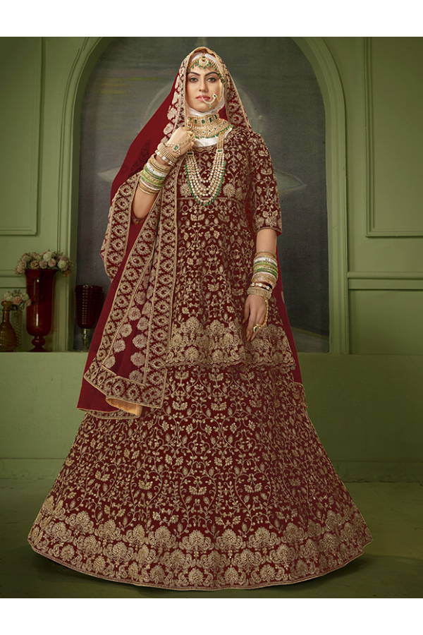 Latest Maroon Bridal Lehenga Designs For 2022-23 | Latest bridal lehenga,  Indian bridal lehenga, Bridal lehenga red