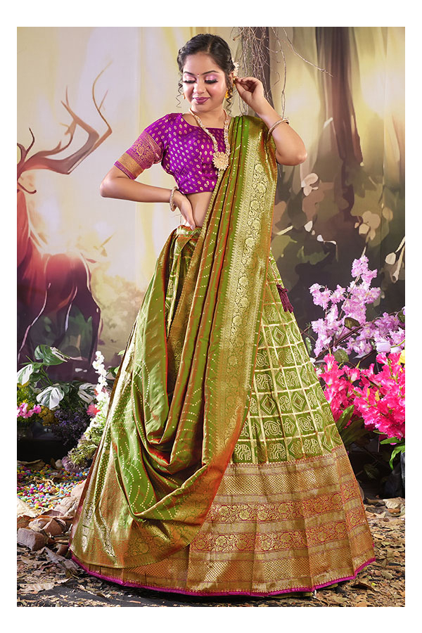 New Collection Pure Banarasi Silk Lehenga Choli at Rs.949/Piece in  lakhimpur offer by shri bankey bihari online shopping site