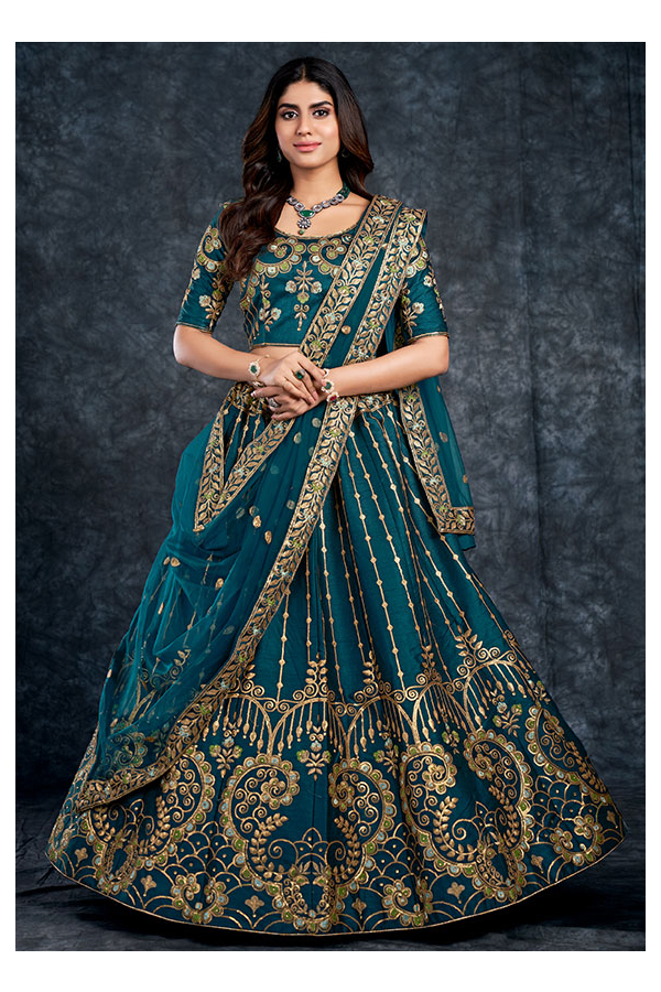 Ravishing Peacock Blue Colour Georgette Wedding Special Lehenga Choli |  Indian Online Ethnic Wear Website For Women