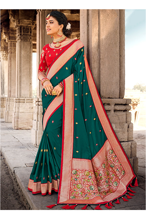 Festal Khatli Work Contemporary Saree -