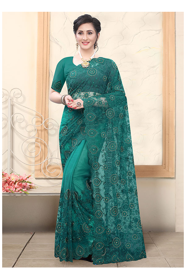 Buy Rama Green Colour Kanchipuram Silk Saree Bollywood Style Saree Party  Wear Saree Wedding Wear Saree Stunning Look Saree Banarasi Look Saree  Online in India - Etsy