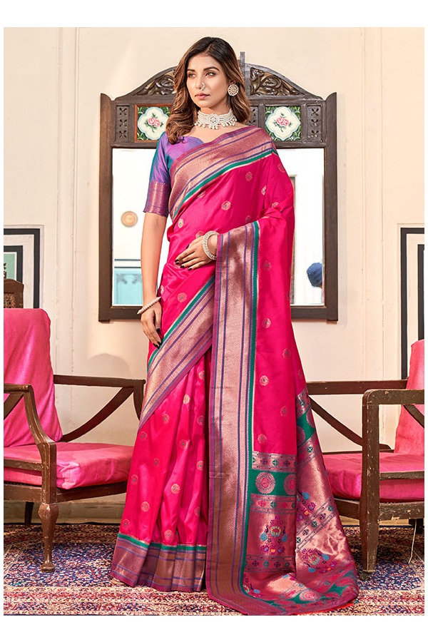 Marathi Look Paithani Silk Sarees For Wedding Buy Online