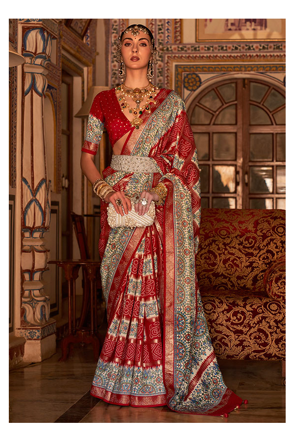 Foram Patel Mermaid Pre-draped Embellished Saree With Blouse | Women, Sarees,  Pre-draped Sarees, Red, Cutdana, Georgette, V-neck, Sleeveless at Aza  Fashions in 2024